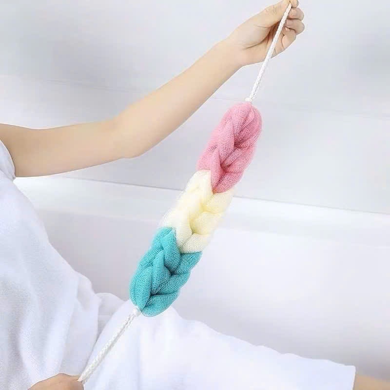Dây Bông Tắm Dài Tạo Bọt Chà Lưng Tẩy Tế Bào Chết, Chất Liệu Mềm Mại An Toàn Cho Da
