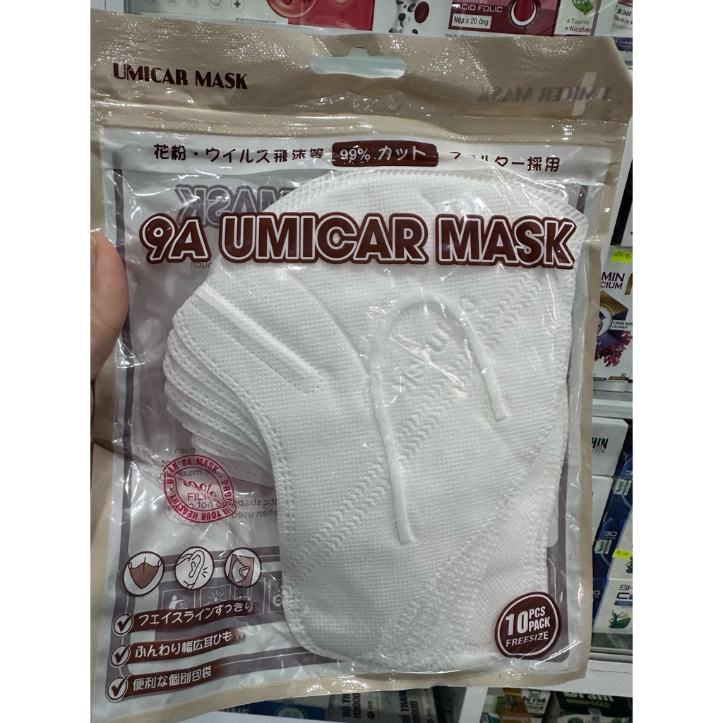 5 GOI Khẩu trang 9A Umicar mask trắng