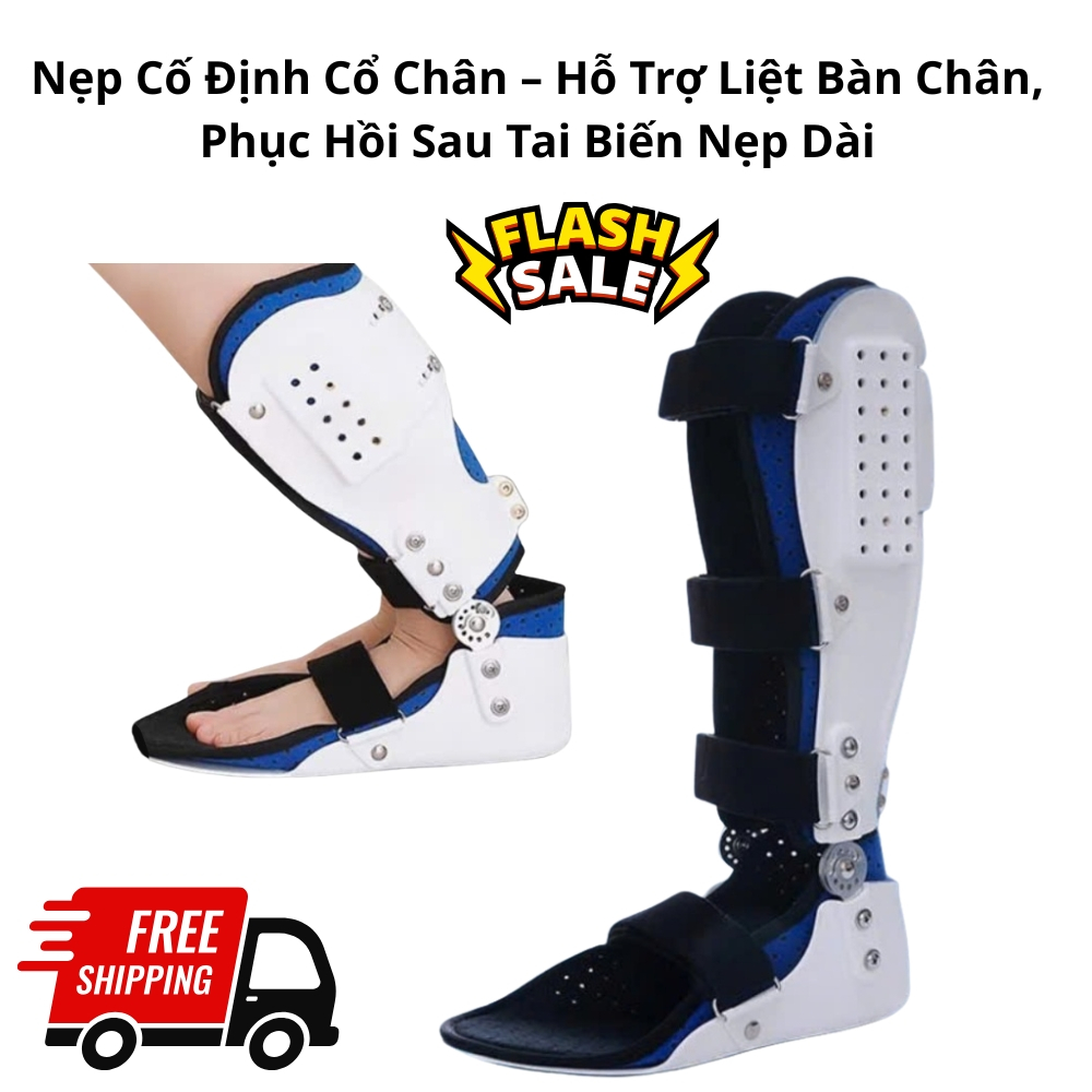 Nẹp Cố Định Cổ Chân  – Hỗ Trợ Liệt Bàn Chân, Phục Hồi Sau Tai Biến Nẹp Dài