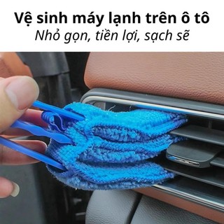 CHỔI VỆ SINH CỬA GIÓ ĐIỀU HÒA COMBO 2 CÂY – DỤNG CỤ LAU KHE HẸP Ô TÔ 3 ĐẦU VỆ SINH RÈM CỬA XE HƠI