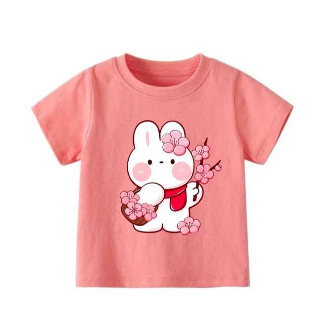 👕 Áo Thun Bé Gái mềm mịn thoáng mát in hình dễ thương 👕 AT391