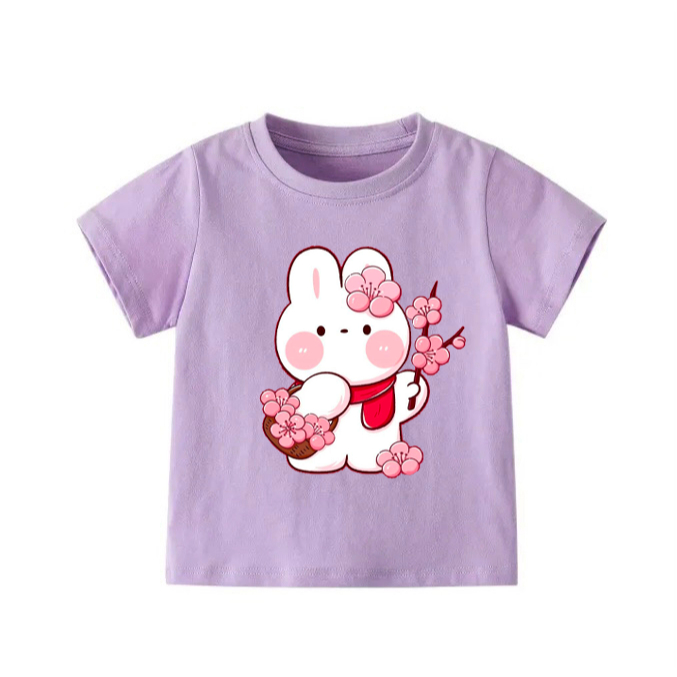 👕 Áo Thun Bé Gái mềm mịn thoáng mát in hình dễ thương 👕 AT391