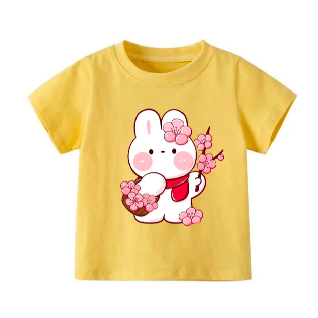 👕 Áo Thun Bé Gái mềm mịn thoáng mát in hình dễ thương 👕 AT391