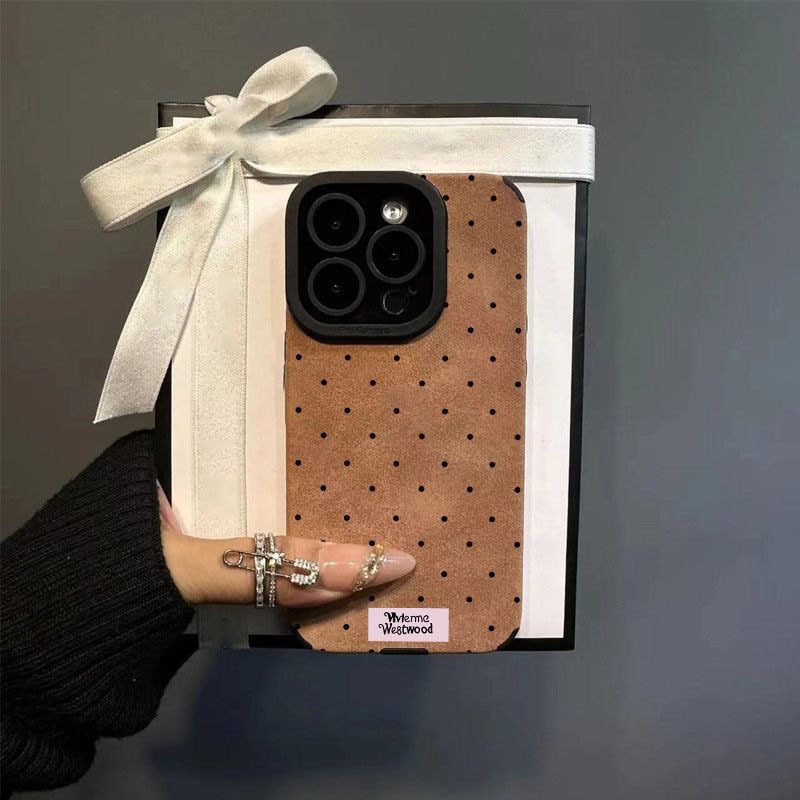 Màn hình đầy điểm đen nhỏ phù hợp cho vỏ điện thoại da lông iPhone 17/16/15 Pro Max, bán chạy cho các mẫu 14/13/12