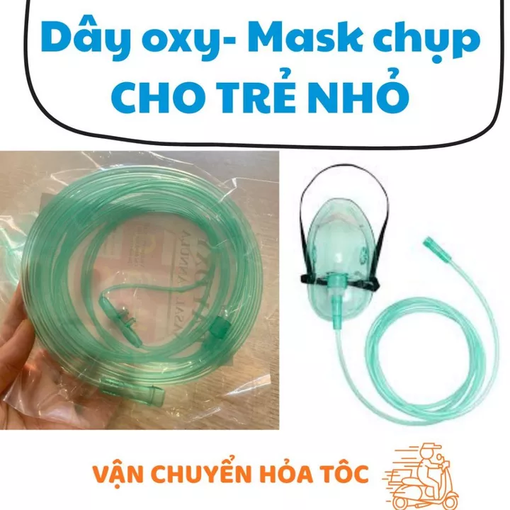 Dây oxy thở mũi, Mask oxy cho trẻ nhỏ, sơ sinh. Dây oxy cho trẻ em, chụp thở cho bé