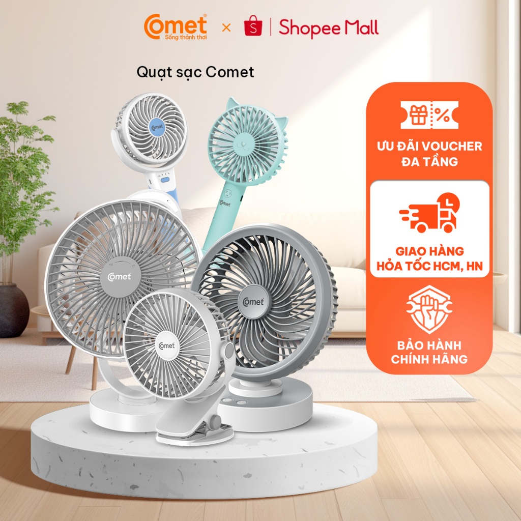 Quạt sạc Comet mini