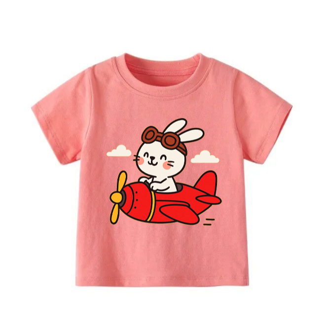 👕 Áo Thun Bé Gái mềm mịn thoáng mát in hình dễ thương 👕 AT396