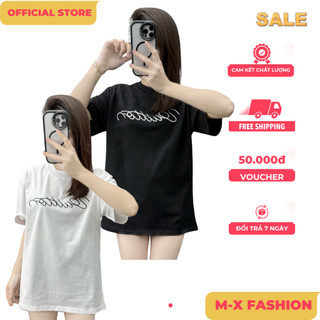 ÁO thun nam QC cổ tròn họa tiết thêu tay ngắn phong cách trẻ trung chuẩn from