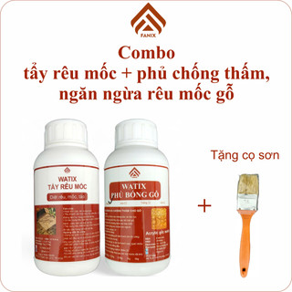 Combo 2 chai ngăn ngừa rêu mốc gỗ, tẩy rêu mốc gỗ, chống thấm cho gỗ - Watix