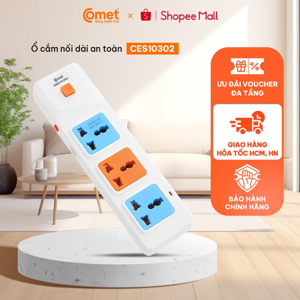 Ổ cắm điện nối dài COMET CES10302