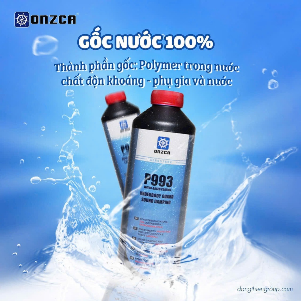Sơn Phủ Gầm Ô Tô Gốc Nước Onzca P993 Chống Gỉ Sét Chai 1 Lít Màu Đen