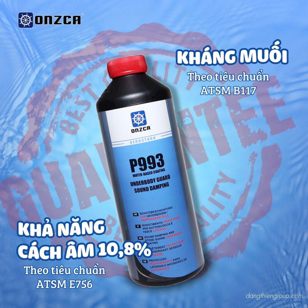 Sơn Phủ Gầm Ô Tô Gốc Nước Onzca P993 Chống Gỉ Sét Chai 1 Lít Màu Đen