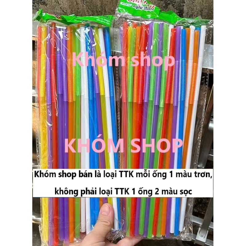 500g Ống Hút Dài 19 /21 /24/ 28 /33cm Phi 6/8/12 Cho Ly Cao,Ống Hút Đen/Trắng/Màu/Trong Suốt Không/Có Màng Bọc