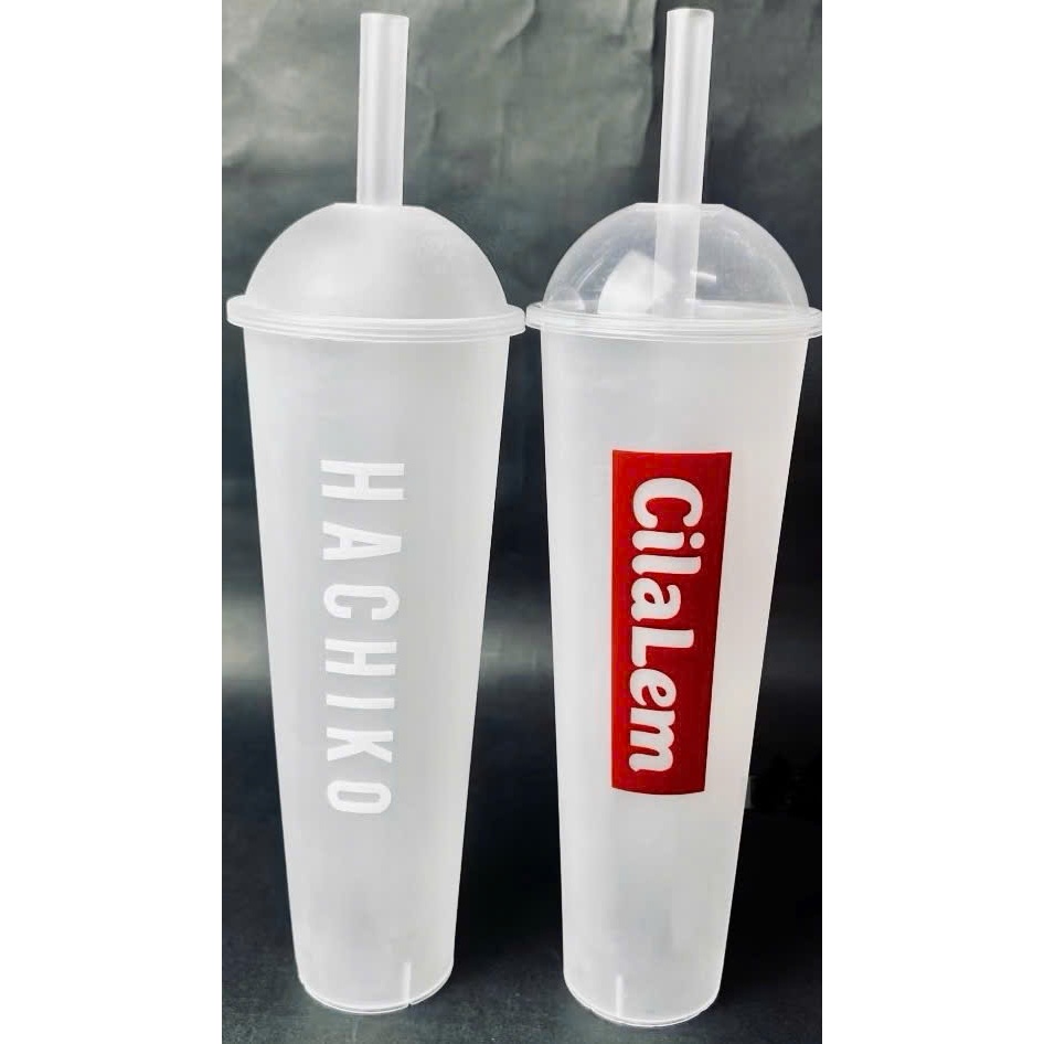 Ống hút nhựa đầu nhọn, dày cứng dài 24cm/ 28cm, cho ly tim, bình cao 700ml, 1.3l, 2l, không/có bọc màng OPP.