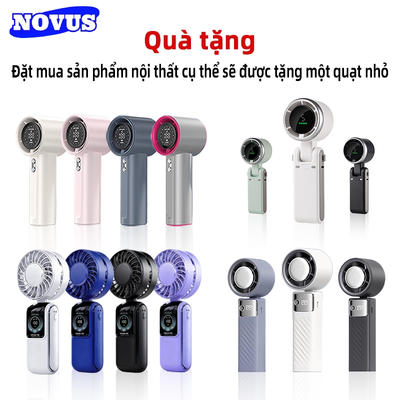 Quạt Mini Cầm Tay NOVUS, Gió Mạnh 3 Tốc Độ, Quà Tặng Nội Thất Hoàn Hảo