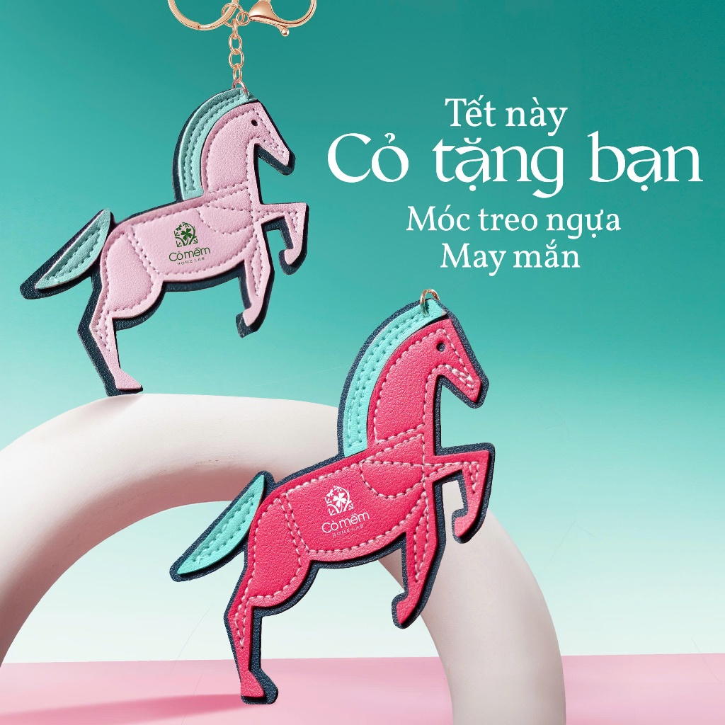 [Màu ngẫu nhiên]Charm Ngựa May Mắn Cỏ Mềm – Phụ Kiện Trang Trí Túi Xách, Balo, Móc Khoá Dễ Thương Ý Nghĩa Tết 2026