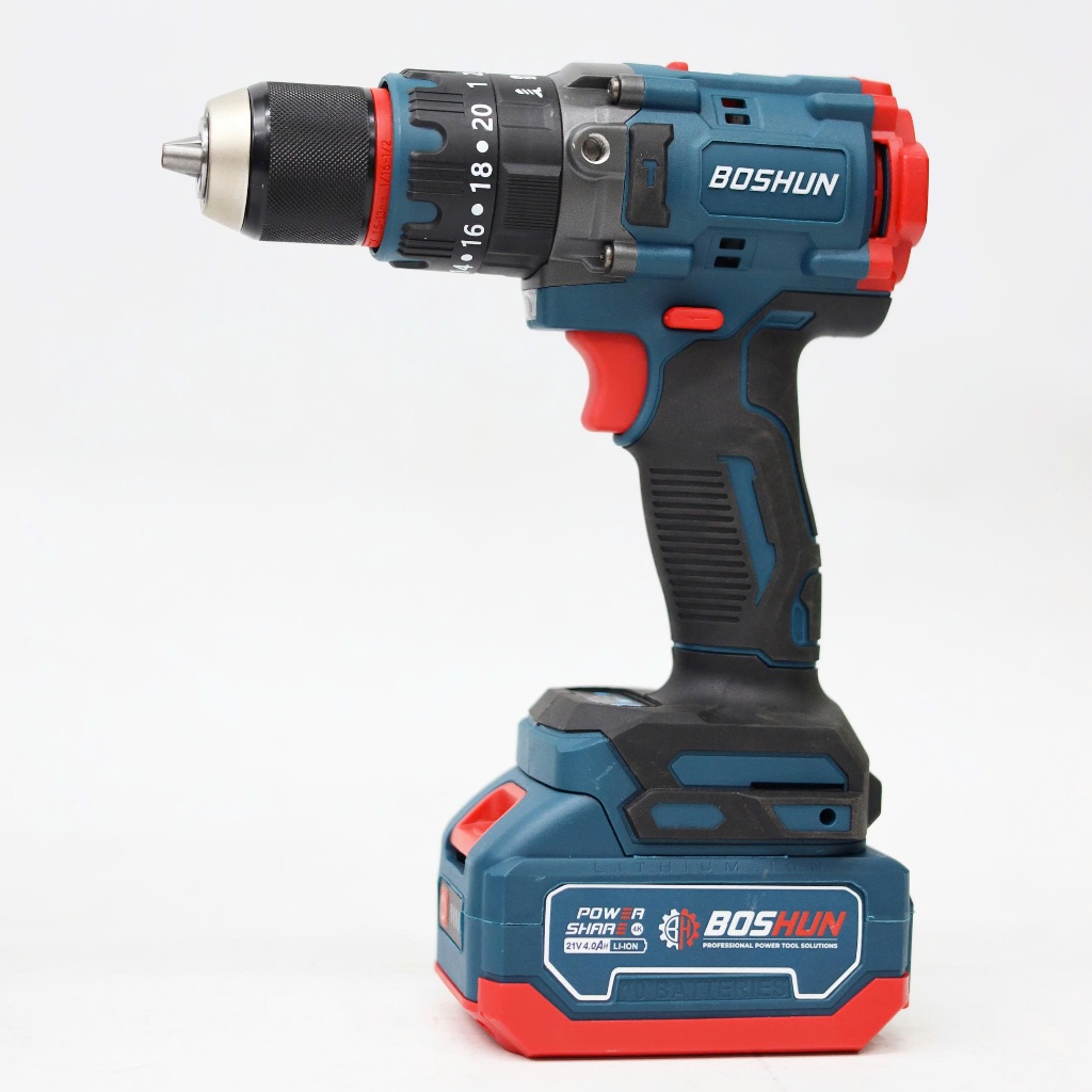 [ MỚI-Tặng Thước Dây] Máy Khoan Pin Boshun BS-ID100BL – Động Cơ Lõi Đồng, 3 Chức Năng, Pin 21V Dung Lượng Cao