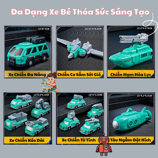 Hộp Đồ Chơi Lắp Ráp Robot Biến Hình Từ Tính 8in1 25-37 Mảnh Cho Bé-Đồ Chơi Lắp Ghép Robot Ô Tô,Máy Bay,Xe Tăng Nam Châm