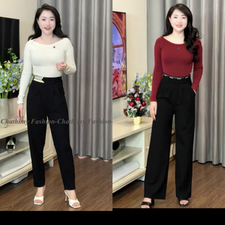 Chathimy Quần Baggy Nữ, Quần Suông BIGSIZE 42-90kg Chất UMI Cao Cấp Loại 1 Co Giãn 4 Chiều Thời Trang Chathimy Q 61 Size