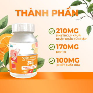 Giảm cân dạng viên uống VTM Sinetrol Xpur giảm thèm ăn, hỗ trợ giảm cân, giảm béo hộp 60 viên