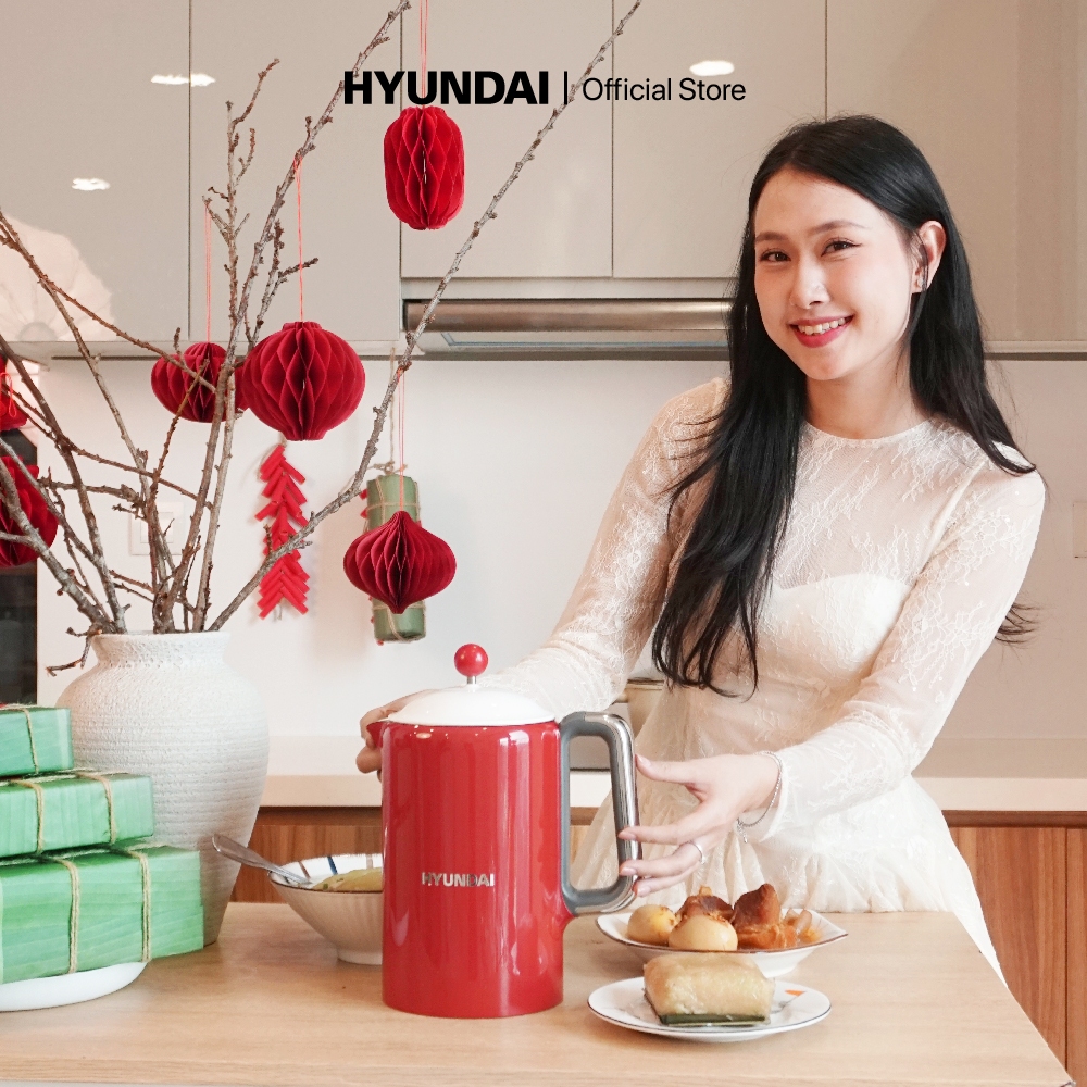 Ấm Đun Siêu Tốc HYUNDAI 5 Mức Chỉnh Nhiệt Độ 1,5L Chất Liệu SS304 - Đun & Giữ Ấm 12 Giờ Màn Hình LED