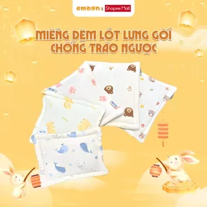 Miếng Đệm Lót Kê Gối Chống Trào Ngược Emoon Chất Liệu Muslin Trần Bông Cho Bé, Giúp Nâng Đỡ Phần Lõm Lưng