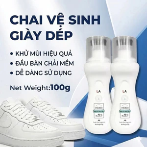 Nước Tẩy Giày Dép 100ml – Làm Sạch, Làm Trắng, Khử Mùi Hiệu Quả, Chai Vệ Sinh Giày-Chai Vệ Sinh Giày Dép Kèm Đầu Cọ Mềm