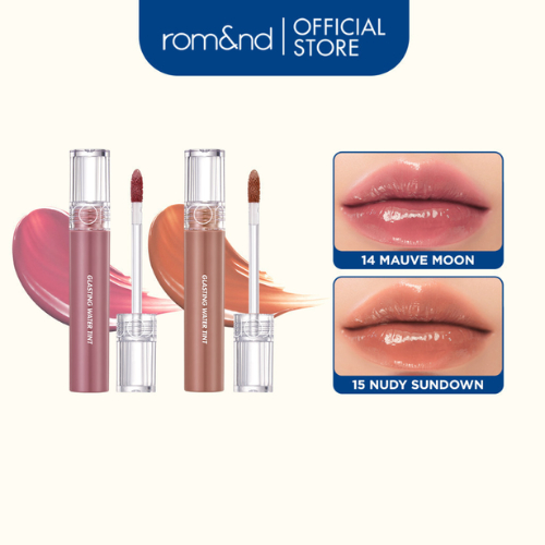 [March Bundle] [Rom&nd] Combo 2 son tint nước siêu lì, lâu trôi Hàn Quốc Romand Glasting Water Tint 4g