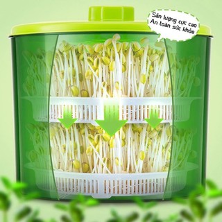 (Xả Kho) Máy Làm Giá Đỗ Bằng Điện Connie A323B 3 Tầng – Tự Động Phun Nước, 2–3 Ngày Thu Hoạch