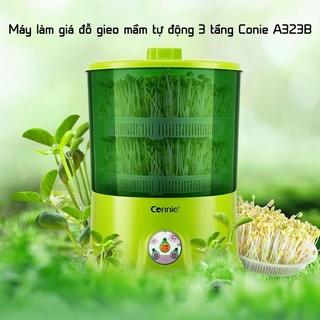 (Xả Kho) Máy Làm Giá Đỗ Bằng Điện Connie A323B 3 Tầng – Tự Động Phun Nước, 2–3 Ngày Thu Hoạch