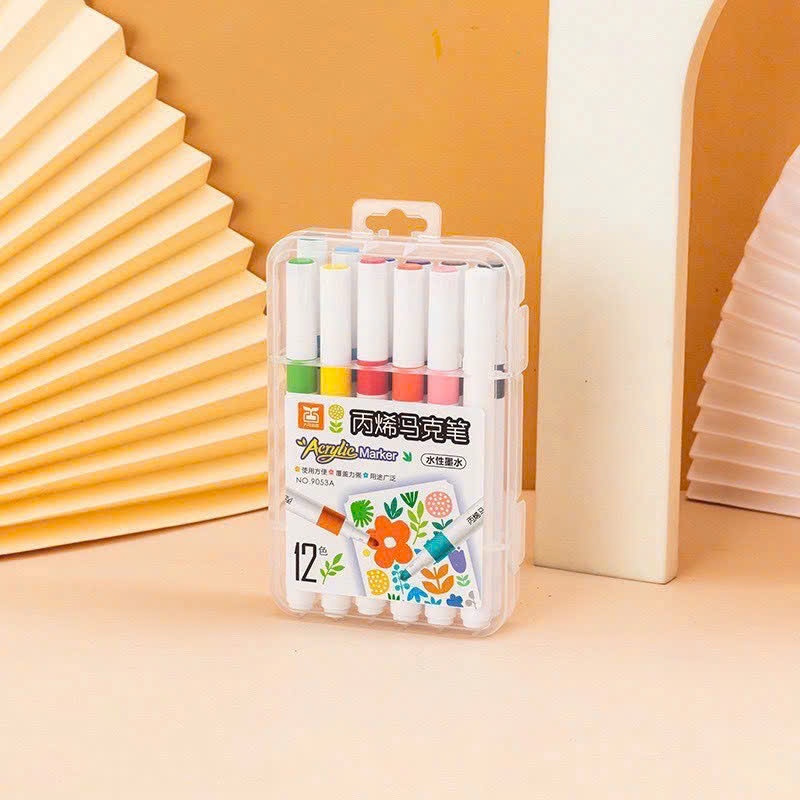 Combo 12/24/36/48/60/72/80 Acrylic Marker 9053A Đa Năng – Bộ Màu Trang Trí Tết, Vẽ Hoa Mai , Decor Quà Tặng