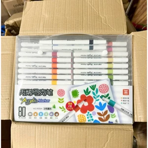 Combo 12/24/36/48/60/72/80 Acrylic Marker 9053A Đa Năng – Bộ Màu Trang Trí Tết, Vẽ Hoa Mai , Decor Quà Tặng
