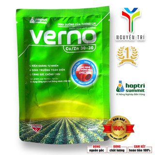 Phân Bón Lá VERNO Cu/Zn 30-30 | Đồng Kẽm Tinh Khiết | Kích Kháng – Tăng Sức Đề Kháng | Gói 250g