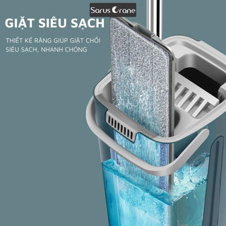 Bộ Lau Nhà Tự Vắt Thông Minh 2 Ngăn MOPScratch - Loại Bỏ 99% Bụi Bẩn & Lông Thú - An Toàn