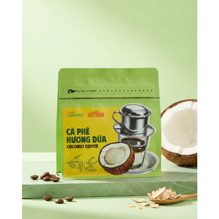 Cà Phê Dừa Légumes 200g – Vietnam Coconut Coffee, Cà Phê Rang Mộc & Dừa Thơm Béo, Không Phẩm Màu