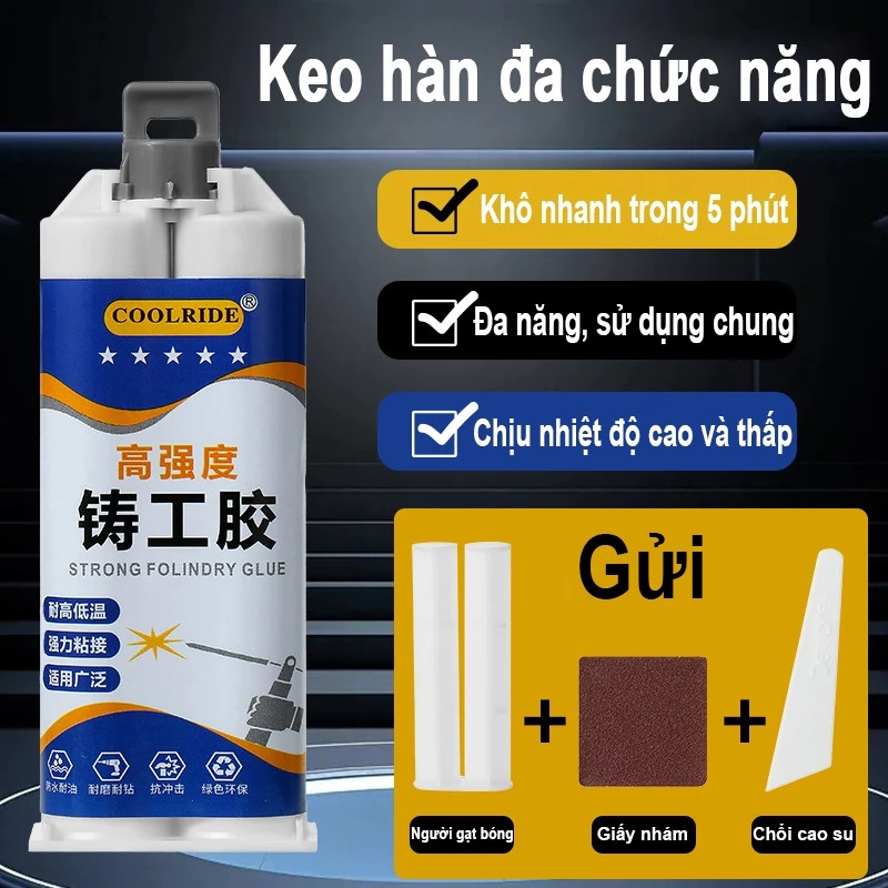 【Chuyên Dụng】Keo Dán Kim Loại H36 - Keo Hàn Sắt, Vá Kim Loại Siêu Chắc, Tản Nhiệt Hiệu Quả | Dung Tích 50ml