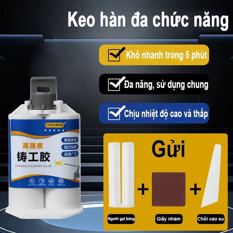 【Chuyên Dụng】Keo Dán Kim Loại H36 - Keo Hàn Sắt, Vá Kim Loại Siêu Chắc, Tản Nhiệt Hiệu Quả | Dung Tích 50ml
