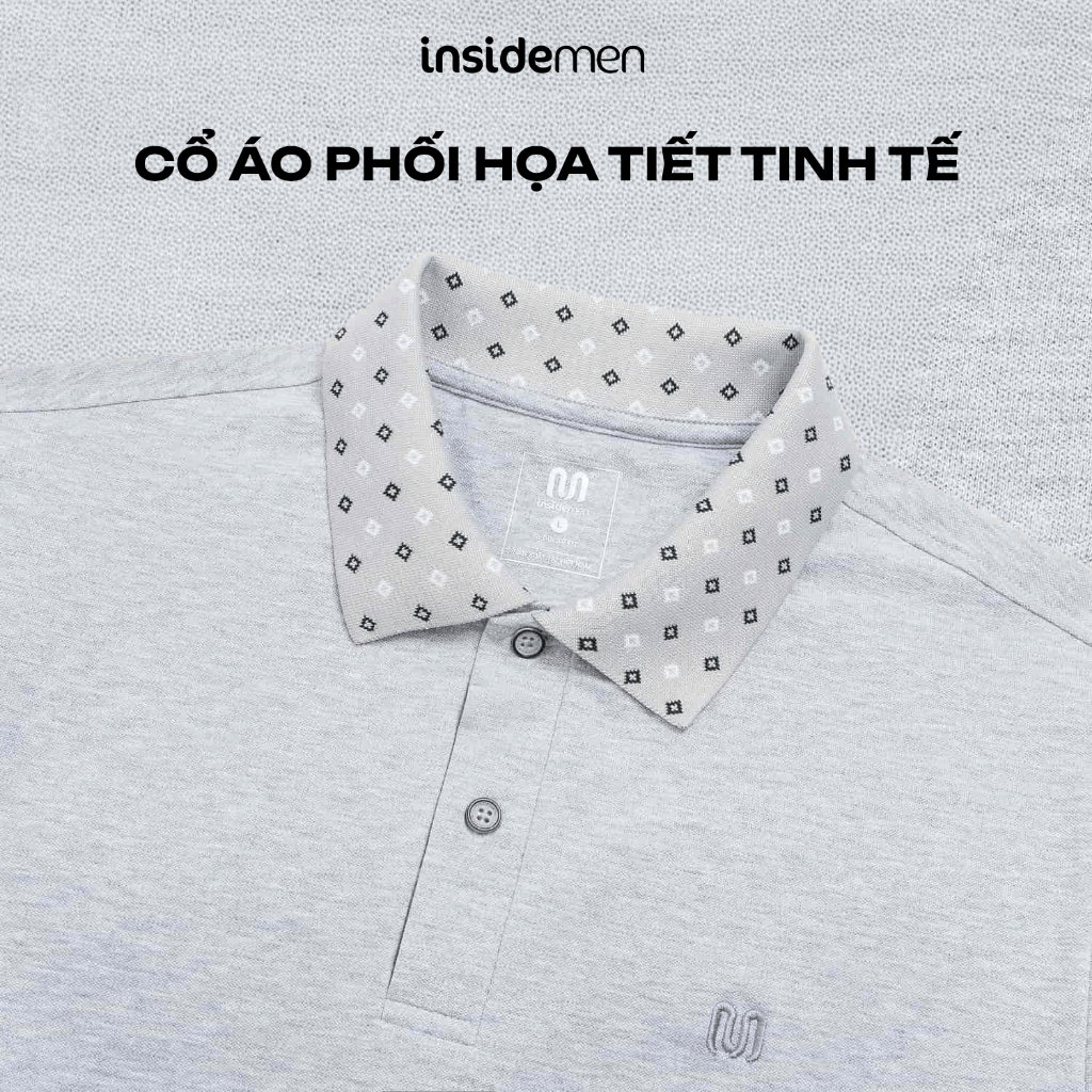 Áo Polo Nam Insidemen Regular Fit Cottion Thoáng khí Co Giãn IPS096EDP01