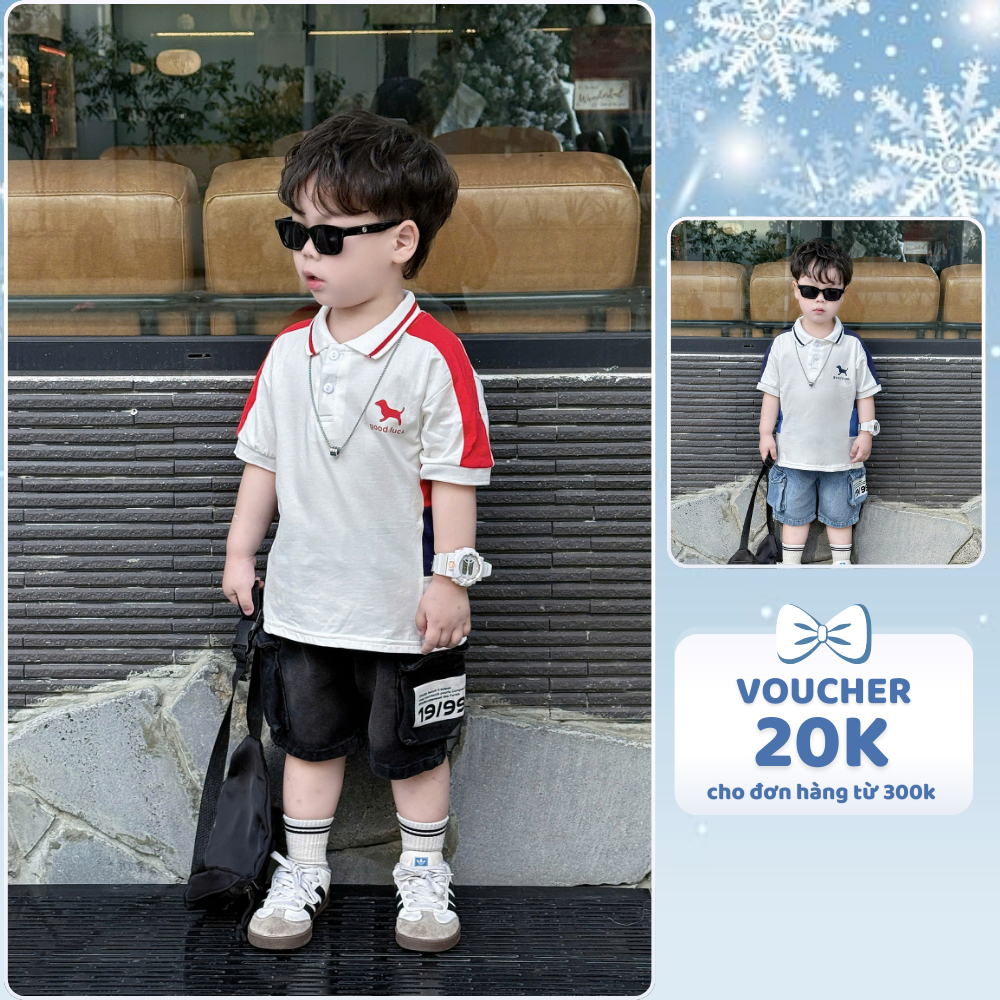 [À ƠI SHOP] K16- bộ polo quần bò good luck - a116.849
