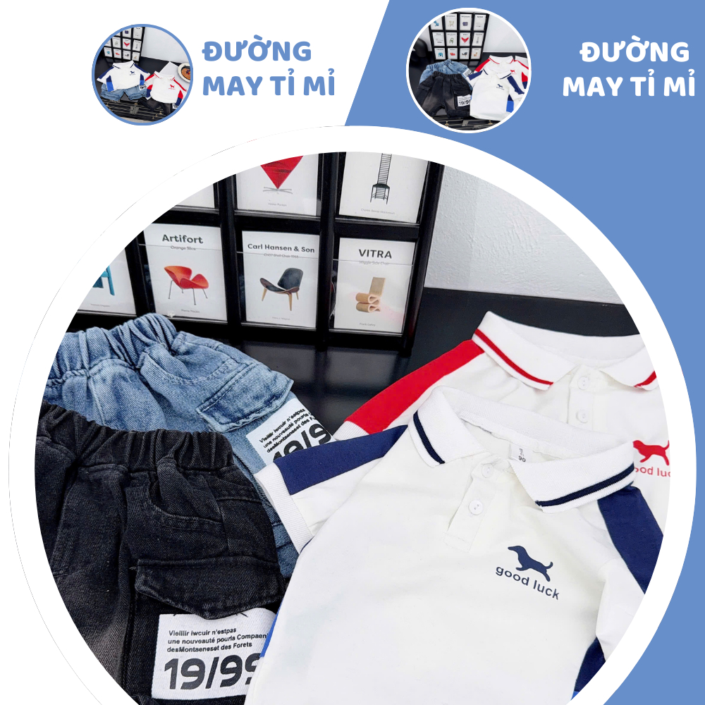 [À ƠI SHOP] K16- bộ polo quần bò good luck - a116.849