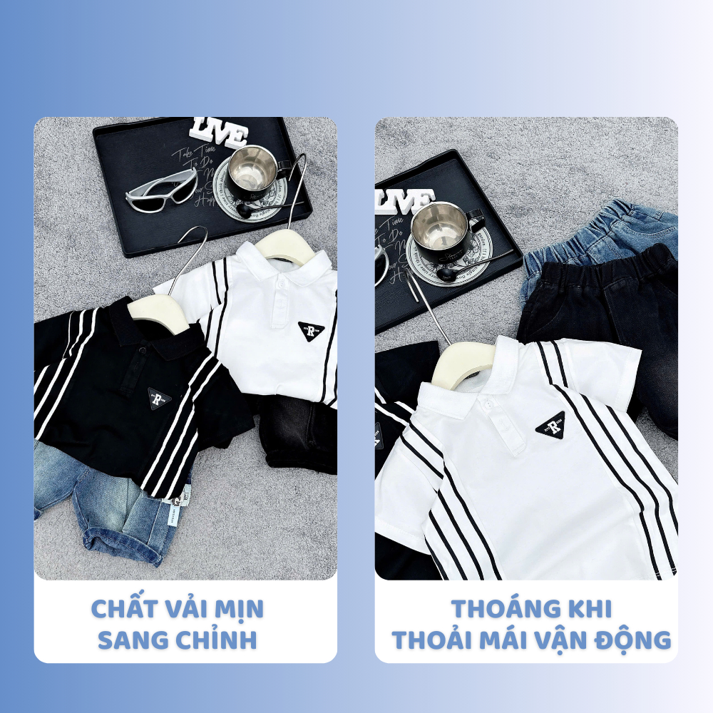 [À ƠI SHOP] A02- bộ polo tam giác ngược chữ r- a116.843