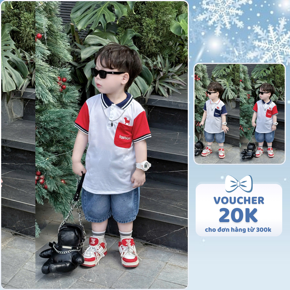 [À ƠI SHOP] K96- bộ polo quần bò 1 túi chó fashion- a116.848