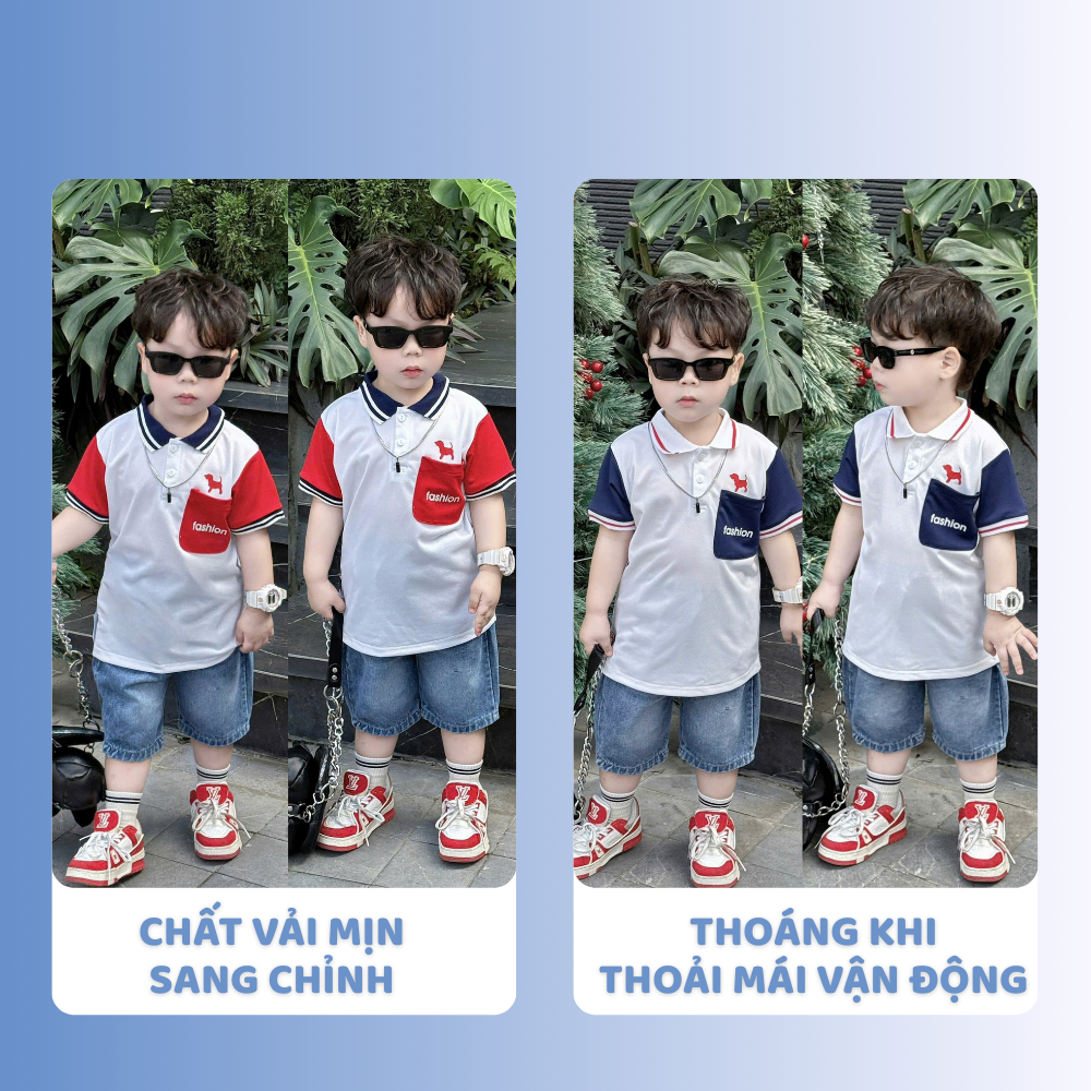 [À ƠI SHOP] K96- bộ polo quần bò 1 túi chó fashion- a116.848