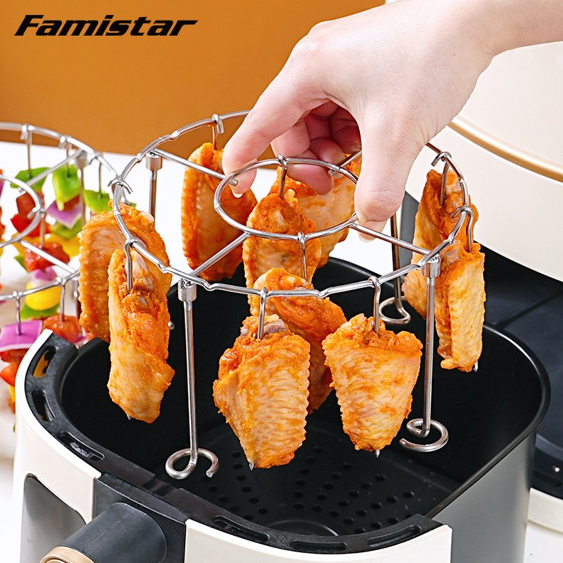 Vỉ Nướng Nồi Chiên Không Dầu Inox 430 - Kèm 24 Xiên Nướng - nồi chiên không dầu Famistar