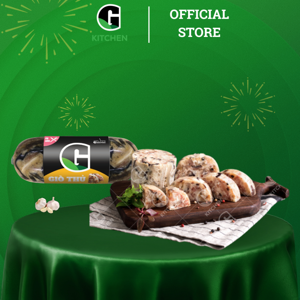 Combo chả nem G Kitchen (chả ớt xiêm xanh, giò thủ, chả lụa bì trứng muối, nem chua) 200g - Giao HCM