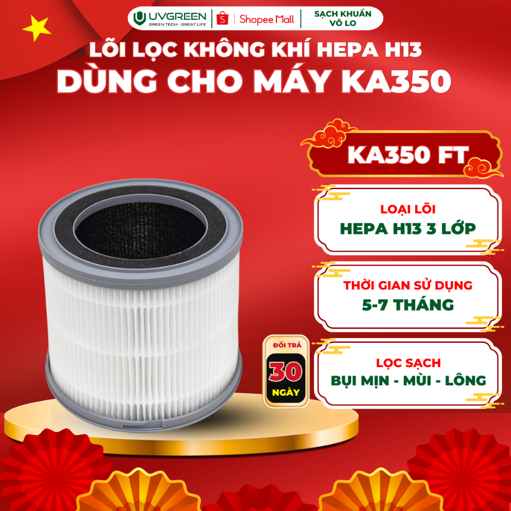 Màng Lọc HEPA H13 Diệt Khuẩn Cho Máy Lọc Không Khí UVGREEN KA350 FT ...