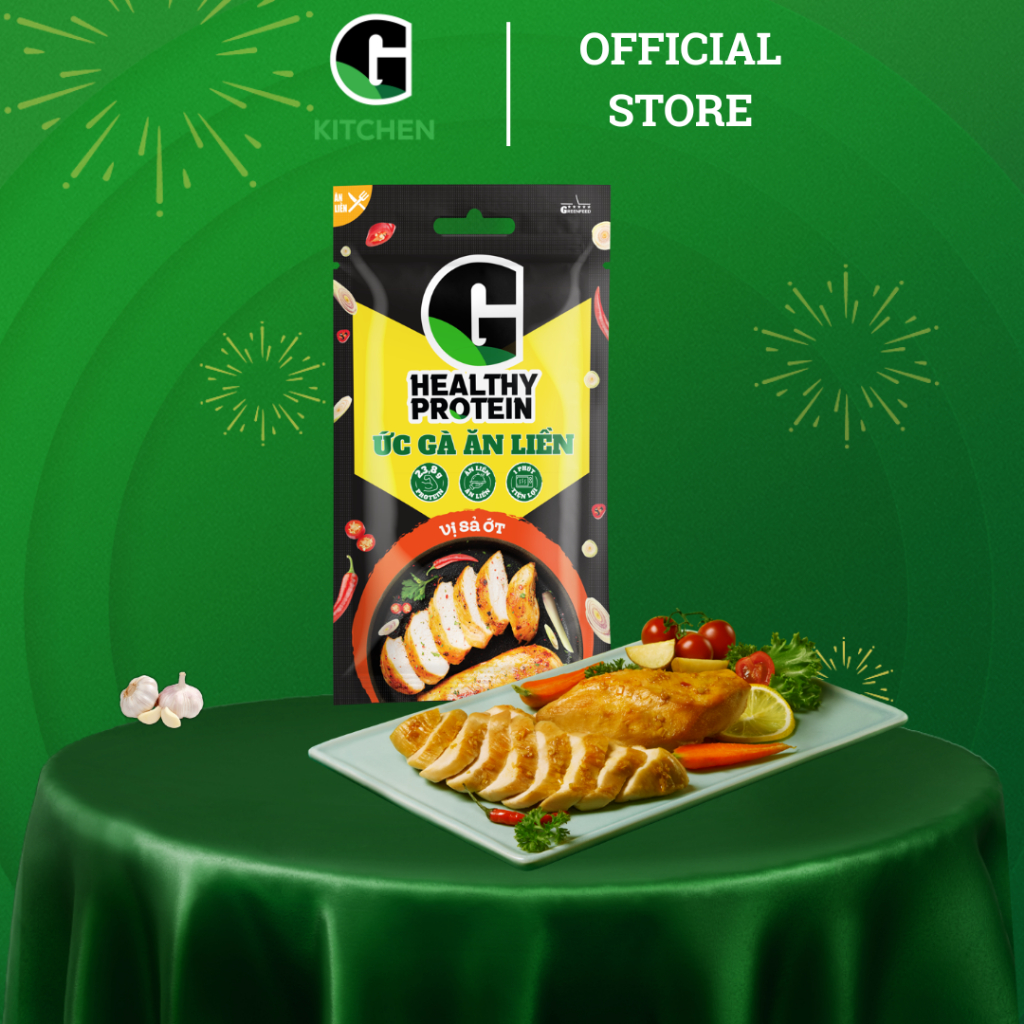 Combo ăn liền (ức gà ăn liền 3 vị, cánh tỏi gà vị tiêu đen, cánh giữa vị sả ớt) G Kitchen - Giao HCM