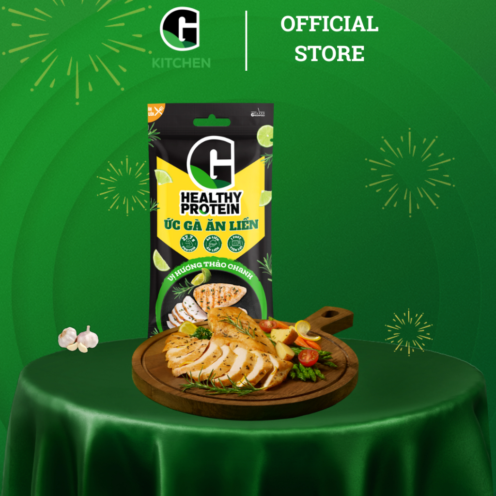 Combo ăn liền (ức gà ăn liền 3 vị, cánh tỏi gà vị tiêu đen, cánh giữa vị sả ớt) G Kitchen - Giao HCM
