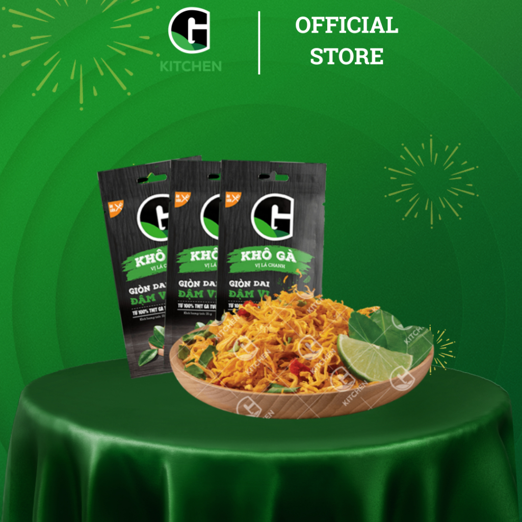 Combo ăn vặt (lạp xưởng mai quế lộ, 3 khô gà, 3 da cá, 3 thanh heo, 3 da heo) G Kitchen [Giao toàn quốc]