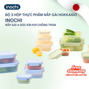 Hộp Thực Phẩm Nắp Gài Hokkaido Cài 4 Góc Chắc Chắn, 950-1650-2750ML, Chịu Nhiệt -20-120*C